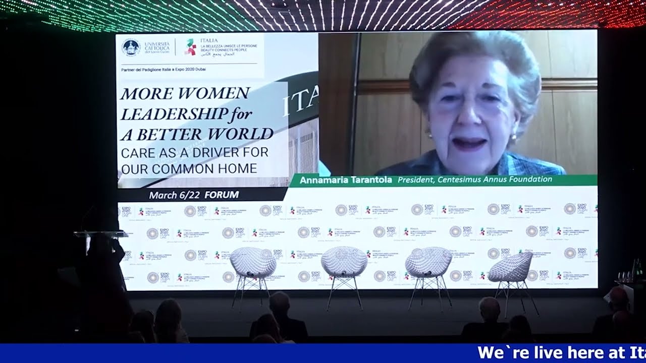 FCAPP President Anna Maria Tarantola at the Dubai Expo