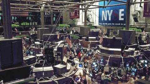 The stock market in New York representing capitlaism, consumerism, and economics.