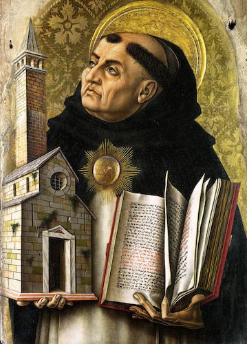 St. Thomas Aquinas, called the "Angelic" Doctor for his masterful work on theology, and his ability to overcome the arguments of objectors.