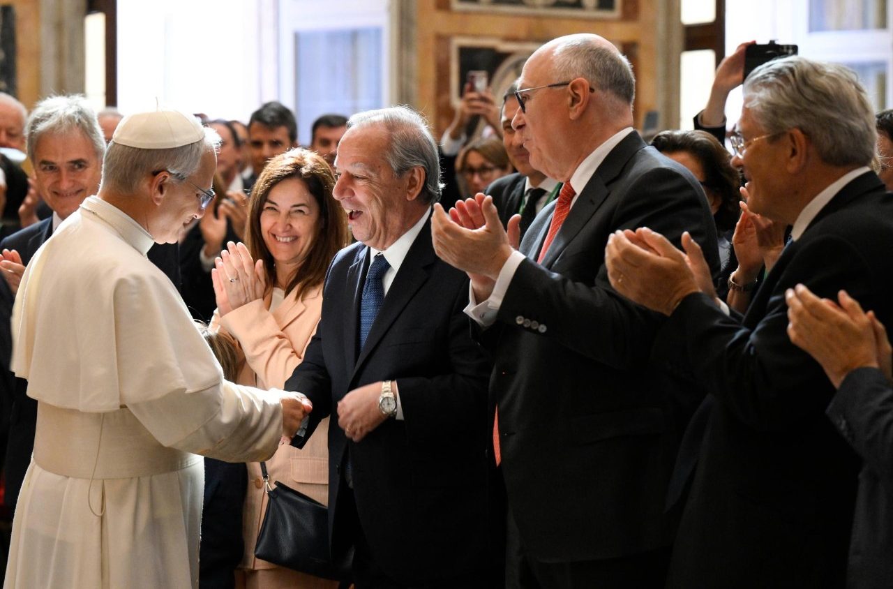 Pope Leo XIV addresses the Centesimus Annus Pro Pontifice Foundation in May 2025 at the Vatican annual conference.